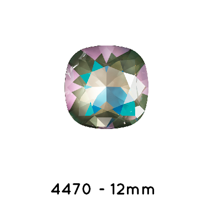 Achat Swarovski 4470 Cushion Square Crystal Army Green Delite-12mm (1)