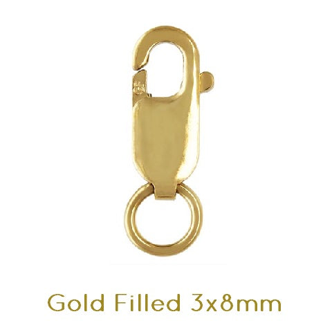 Achat Fermoir mousqueton Gold filled 3x8mm (1)