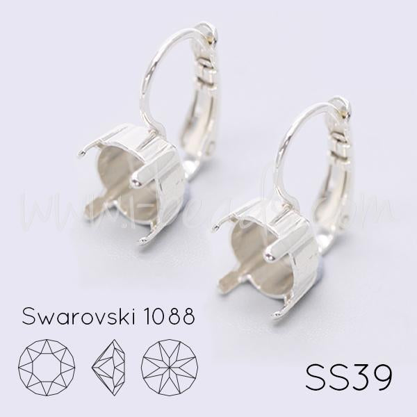 Serti dormeuses pour Swarovski 1088 SS39 argenté (2)