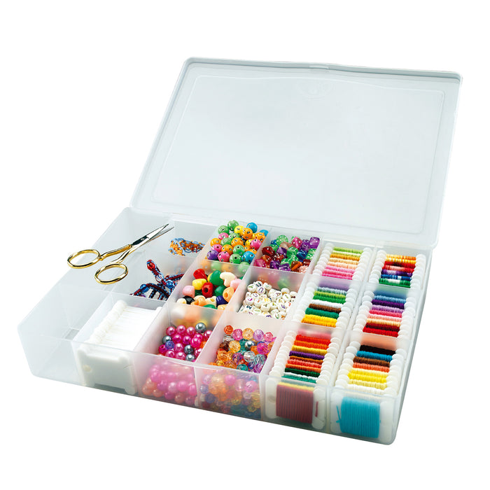 Boite prism bracelet friendship 17 compartiments avec bobines et fils (1)