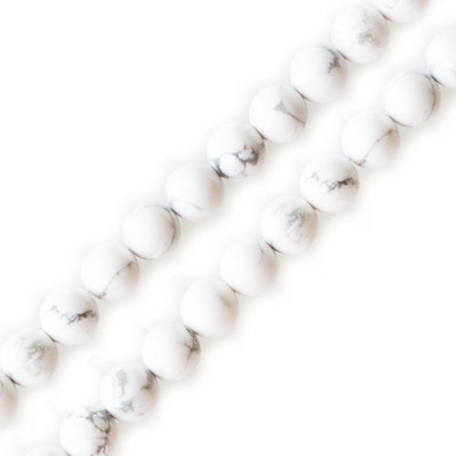 Achat Perles rondes howlite blanc 4mm sur fil (1)
