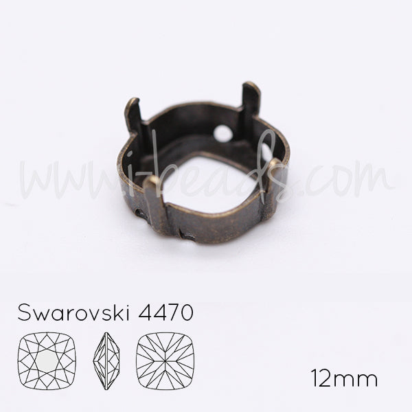 Serti à coudre pour Swarovski 4470 12mm laiton (1)