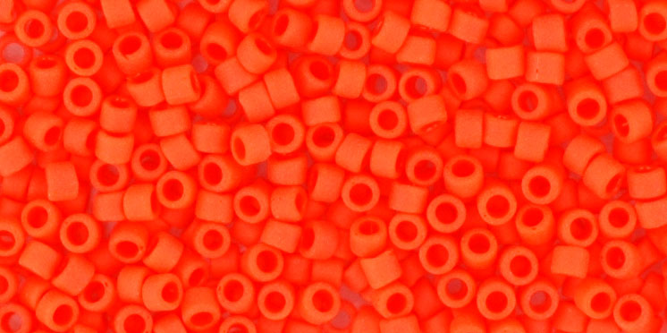 cc50F- Toho Treasure beads 11/0 Opaque-Frosted Sunset Orange (5gr)