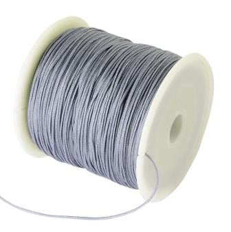 Fil cordon polyesther 0,8mm -gris - vendu par 3m