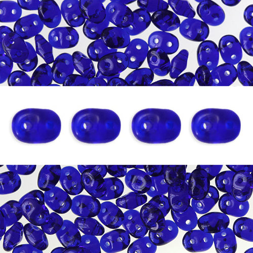 Perles Super Duo 2.5x5mm cobalt (10g)