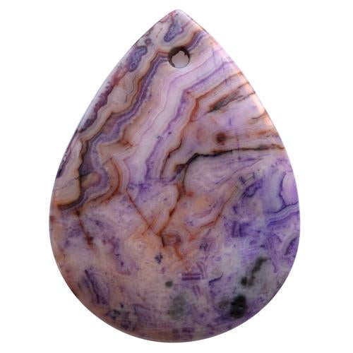 Pendentif poire crazy lace agate violet 3.8x5cm (1)