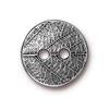 Bouton rond feuille etain vieilli 18mm (1)