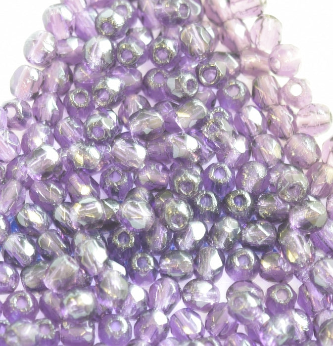 Perles facettes de boheme tanzanite 3mm (50)