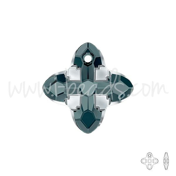 Pendentif Swarovski 6868 cross tribe graphite light chrome Z 14mm (1)