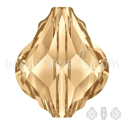 Perle Swarovski 5058 Baroque crystal golden shadow 14mm (1)