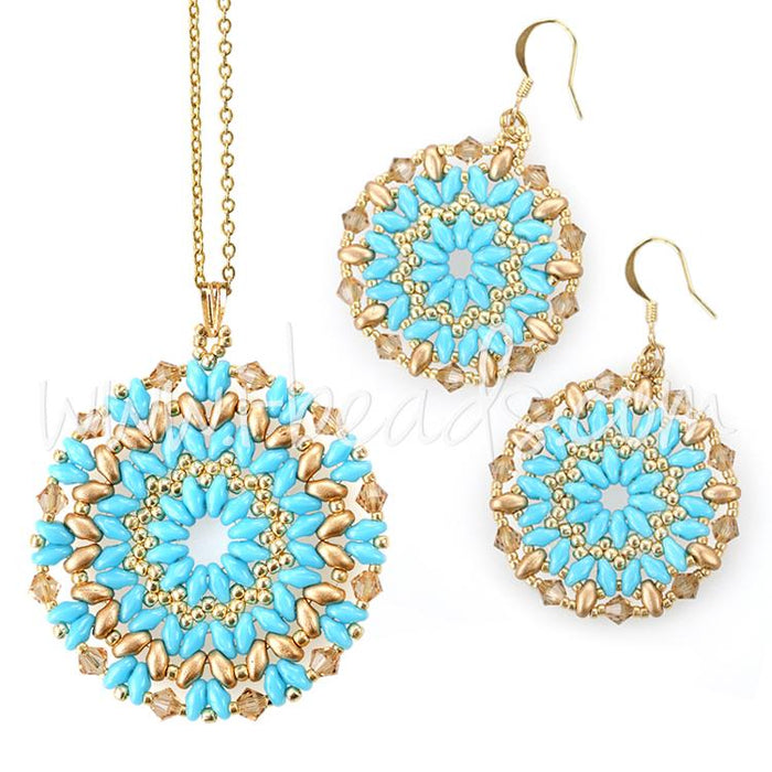 DIY set collier et boucles d'oreilles Mandala