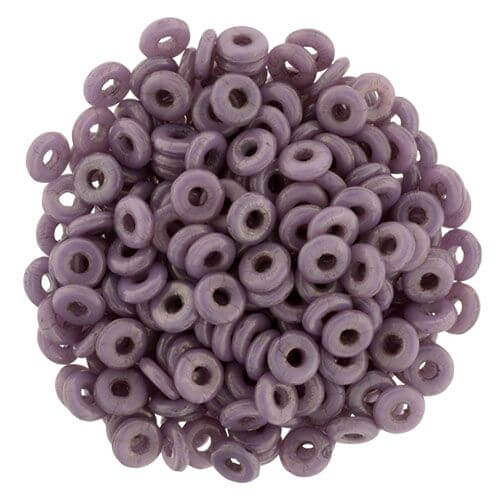 Achat O beads 1x3.8mm Opaque Purple heishi (5g)