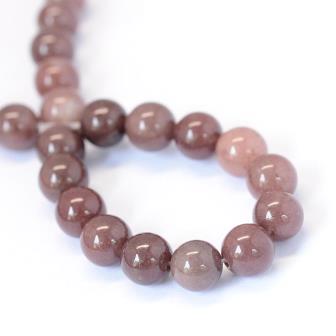 Achat Aventurine naturelle Pourpre 10-10,5mm Rondes- 36 perles 39cm - vendu par 1 fil