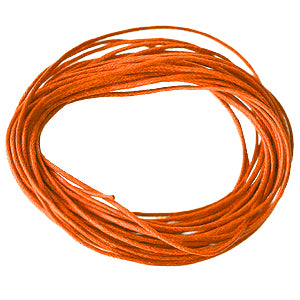 Cordon en coton cire orange 1mm, 5m (1)