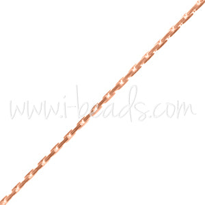 chaine à perles 0.65mm rose gold filled (10cm)