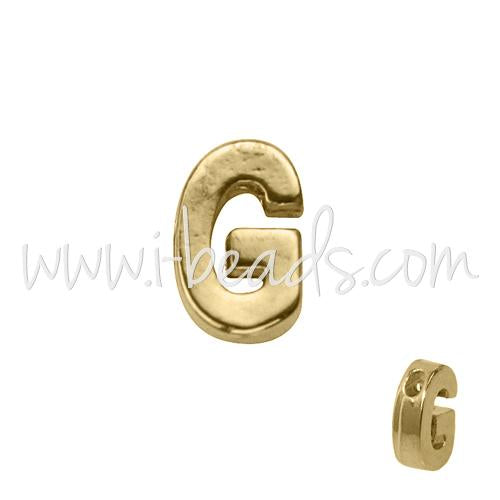 Perle lettre G doré or fin 7x6mm (1)