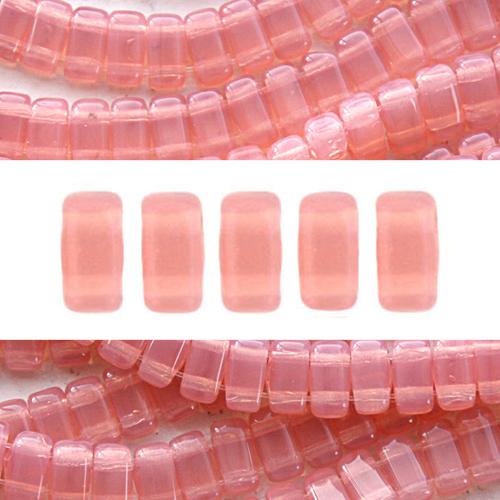 Perles 2 trous Perles 2 trous CzechMates bricks milky pink 3x6mm (50)