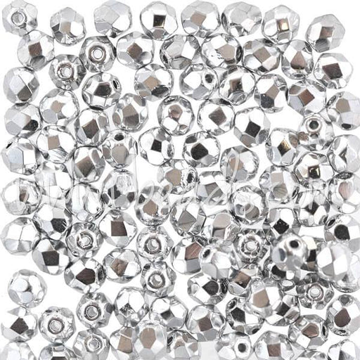 Achat Perles facettes de bohème silver 4mm (100)