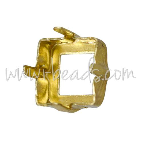 Achat Swarovski brass setting for 4428 Xilion square 6mm (6)