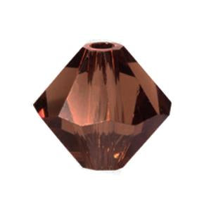 Perles Swarovski 5328 xilion bicone smoked topaz 6mm (10)