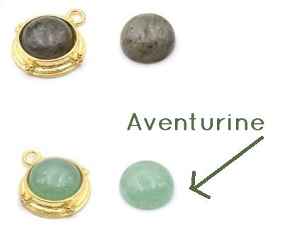 Achat Cabochon rond 10mm aventurine verte (1)