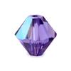 Perles Swarovski 5328 xilion bicone tanzanite AB 6mm (10)