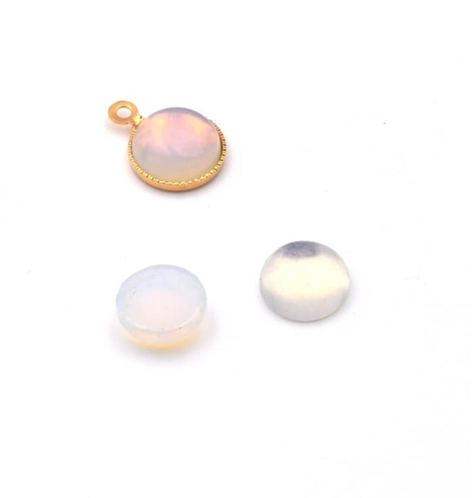 Cabochon rond 8mm Opalite (2)