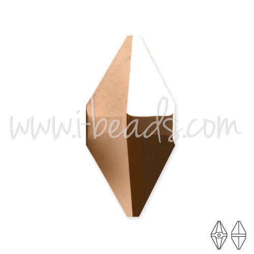 Achat Swarovski Elements 5747 double spike crystal rose gold 2X 12x6mm (1)