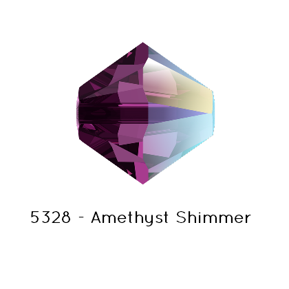 Achat Swarovski 5328 Xilion beads Amethyst Shimmer - 6mm (10)