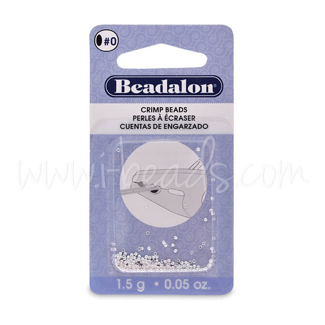 Perles a écraser métal argent 1.3mm, 1.5g (1)