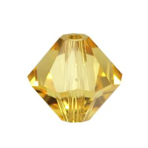 Achat Perles Swarovski 5328 xilion bicone light topaz 6mm (10)