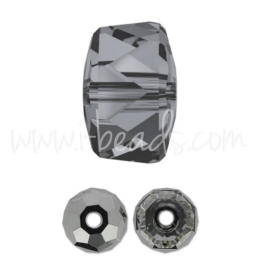 Perles Swarovski 5045 Rondelle crystal silver night 6mm (6)