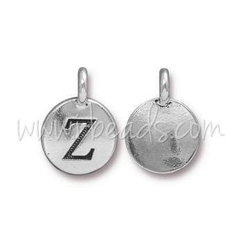 Achat Pendentif charm lettre Z Argenté vieilli 11mm (1)