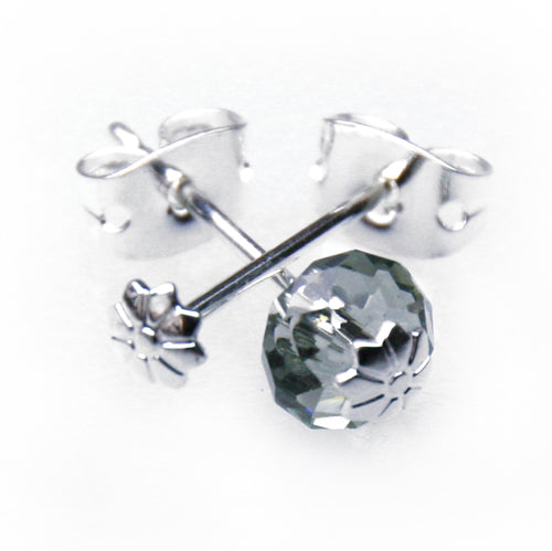 Boucles d'oreilles Clou daisy métal plaqué argent (2)