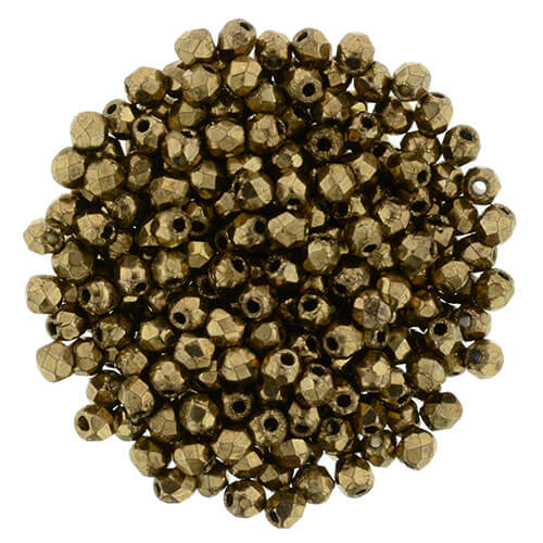 Achat Perles facettes de boheme BRONZE 2mm (30)