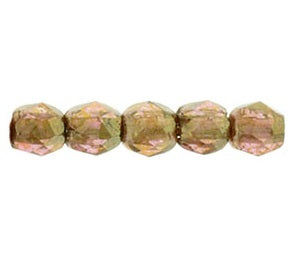 Achat Perles facettes de boheme luster ROSE/GOLD TOPAZ 2mm (30)