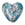 Vente au détail Perle de Murano coeur bleu et argent 20mm (1)