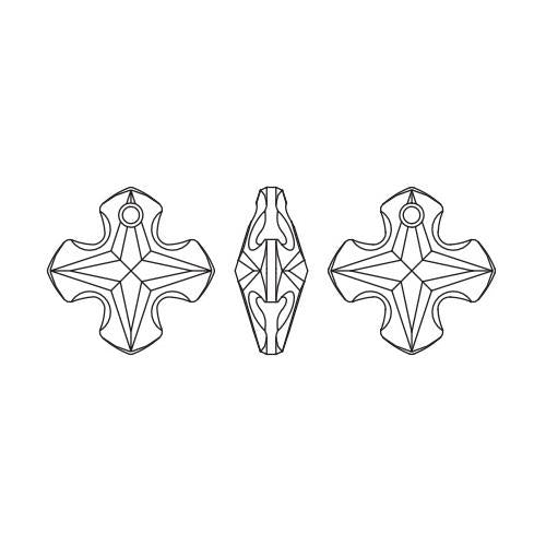 Pendentif croix grecque Swarovski 6867 crystal vitrail medium 14mm (1)