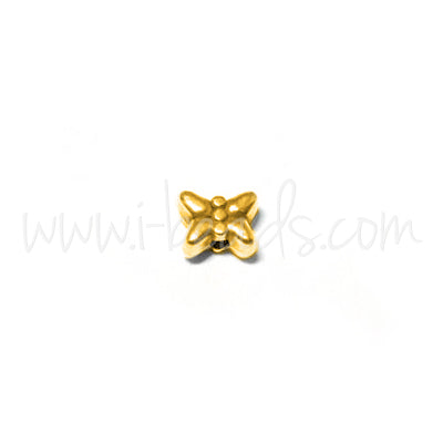 Perles papillons doré or fin qualité 6x5mm (4)