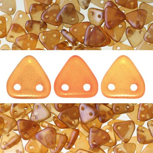 Achat Perles 2 trous CzechMates triangle halo sandalwood 6mm (10g)