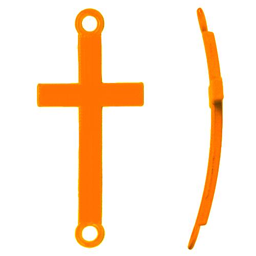 Achat Lien croix pour bracelet orange fluo 17x37mm (1)