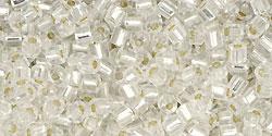 cc21 - perles Toho hexagon 2.2mm silver lined crystal (10g)