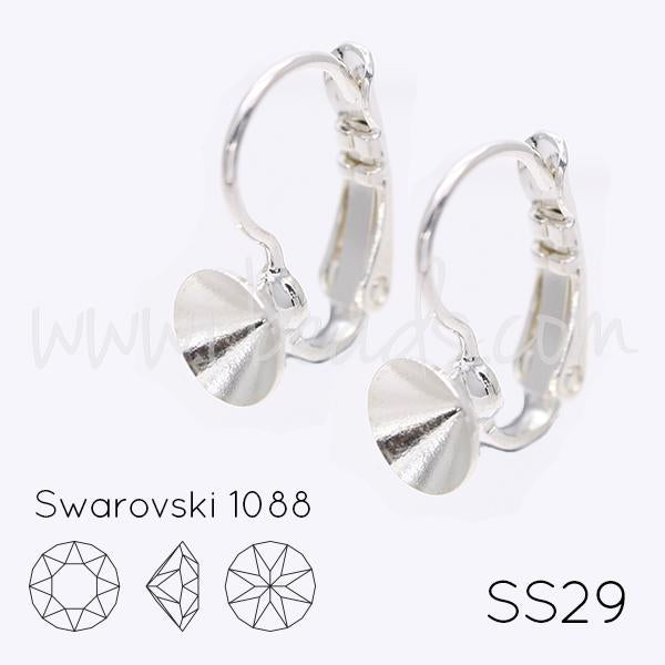 Serti dormeuses coniques pour Swarovski 1088 SS29 argenté (2)