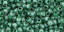 Achat cc1070 - perles rondes toho takumi LH 11/0 inside color crystal emerald lined (10g)