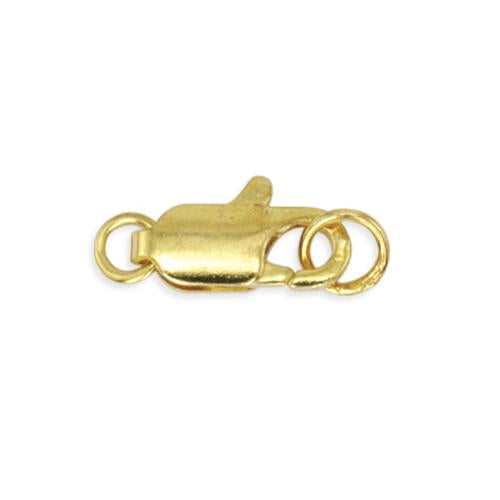 Achat Fermoir mousqueton avec anneau métal doré or fin qualité 12mm (2)