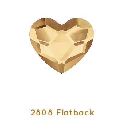 Swarovski 2808 HEART flat back 10mm Golden Shadow (4)