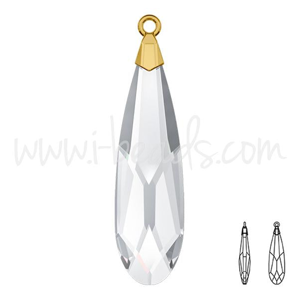 Pendentif Swarovski 6533 raindrop crystal gold 33mm (1)