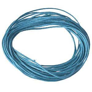 Cordon en coton cire bleu clair 1mm, 5m (1)