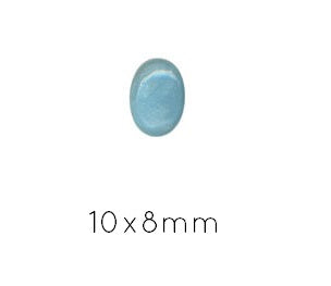 Achat Cabochon Ovale AMAZONITE 10x8mm (1)