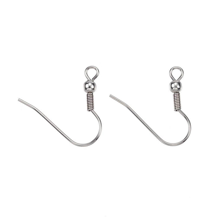 Boucles d'oreilles Crochets Acier inoxydable Rhodium 19 mm(4)